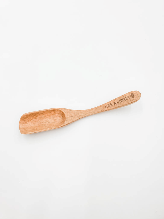 Long Handle Wooden Scoop