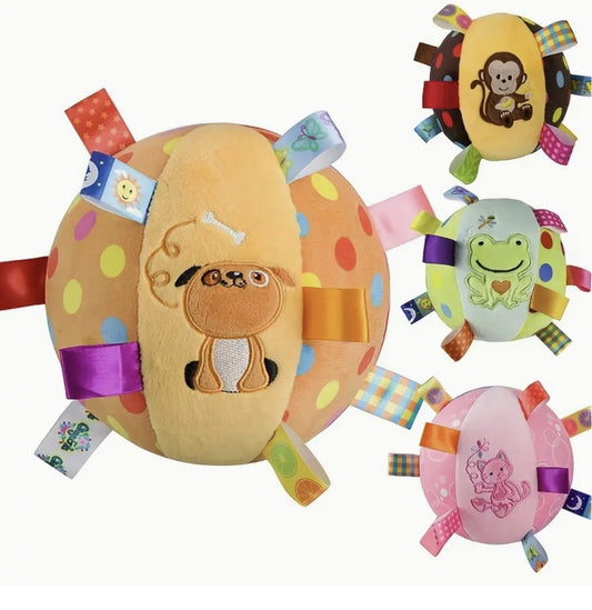 Snuggle & Shake Sensory Tag Ball with Rattle